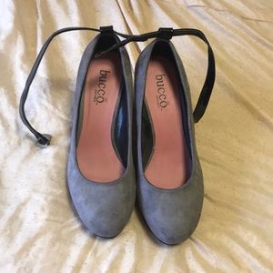 Grey and black wedges